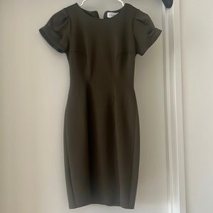 Closet/London Khaki work dress bodycon smart - size M